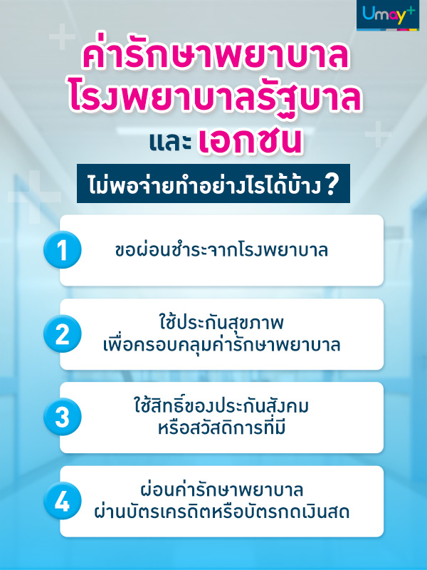 ค่ารักษาพยาบาลไม่พอจ่ายทำอย่างไรได้บ้าง