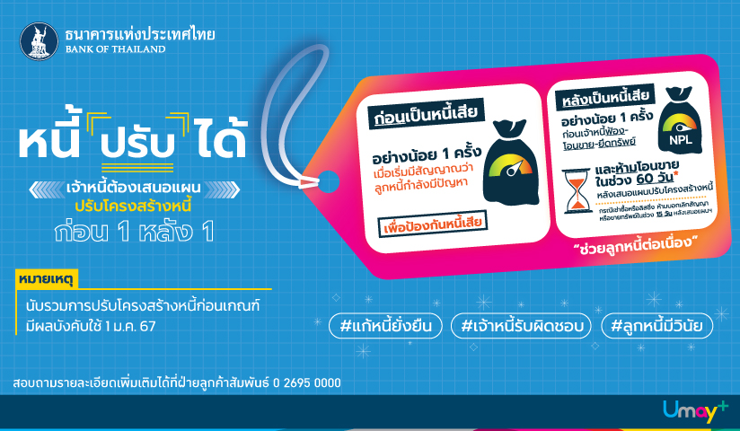 หนี้ปรับได้เจ้าหนี้ต้องเสนอแผนปรับโครงสร้างหน